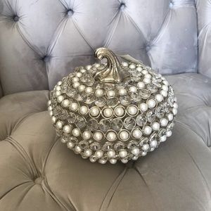 Decorative Pumpkin Faux Crystal/Pearl Embellished